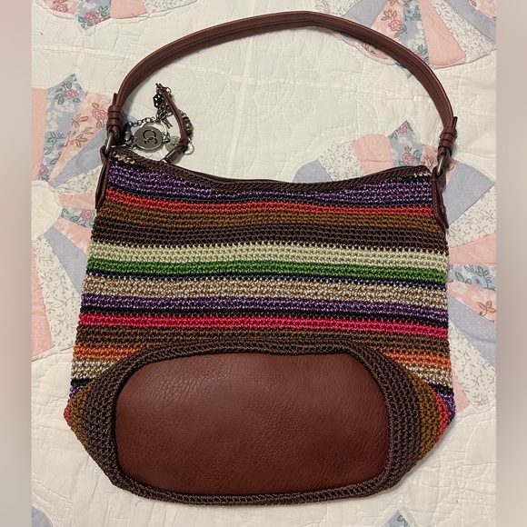 The Sak Crocheted Multicolor Bag Shoulder Purse Handbag - Picture 2 of 4